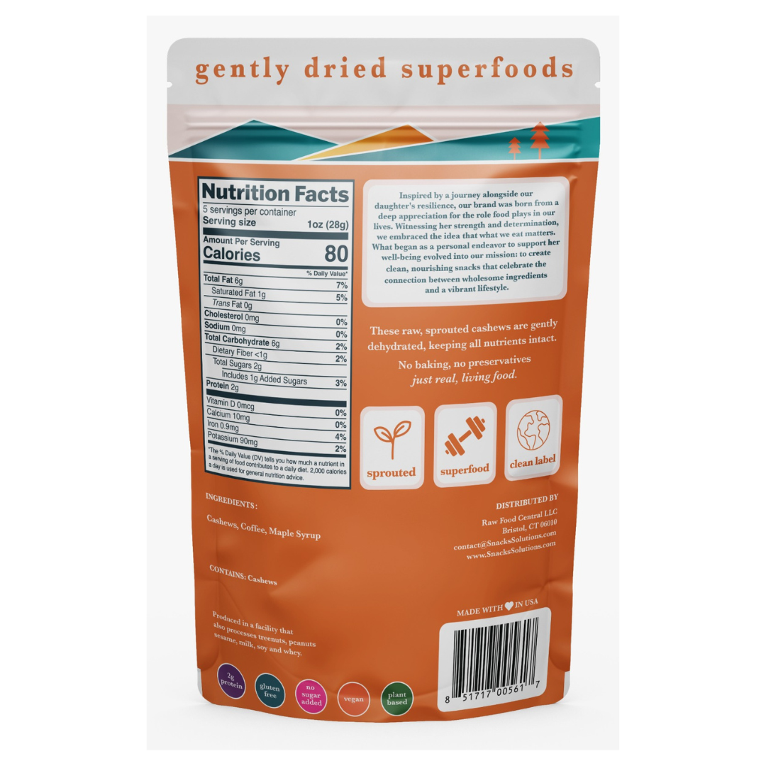 Sprouted Cashews – Maple Coffee