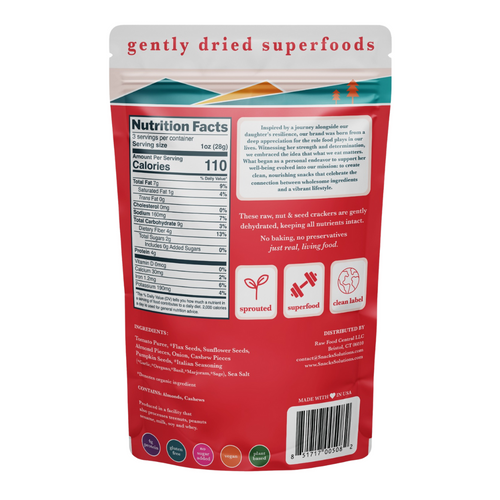 Nut & Seed Crackers – Tomato Italian Herb