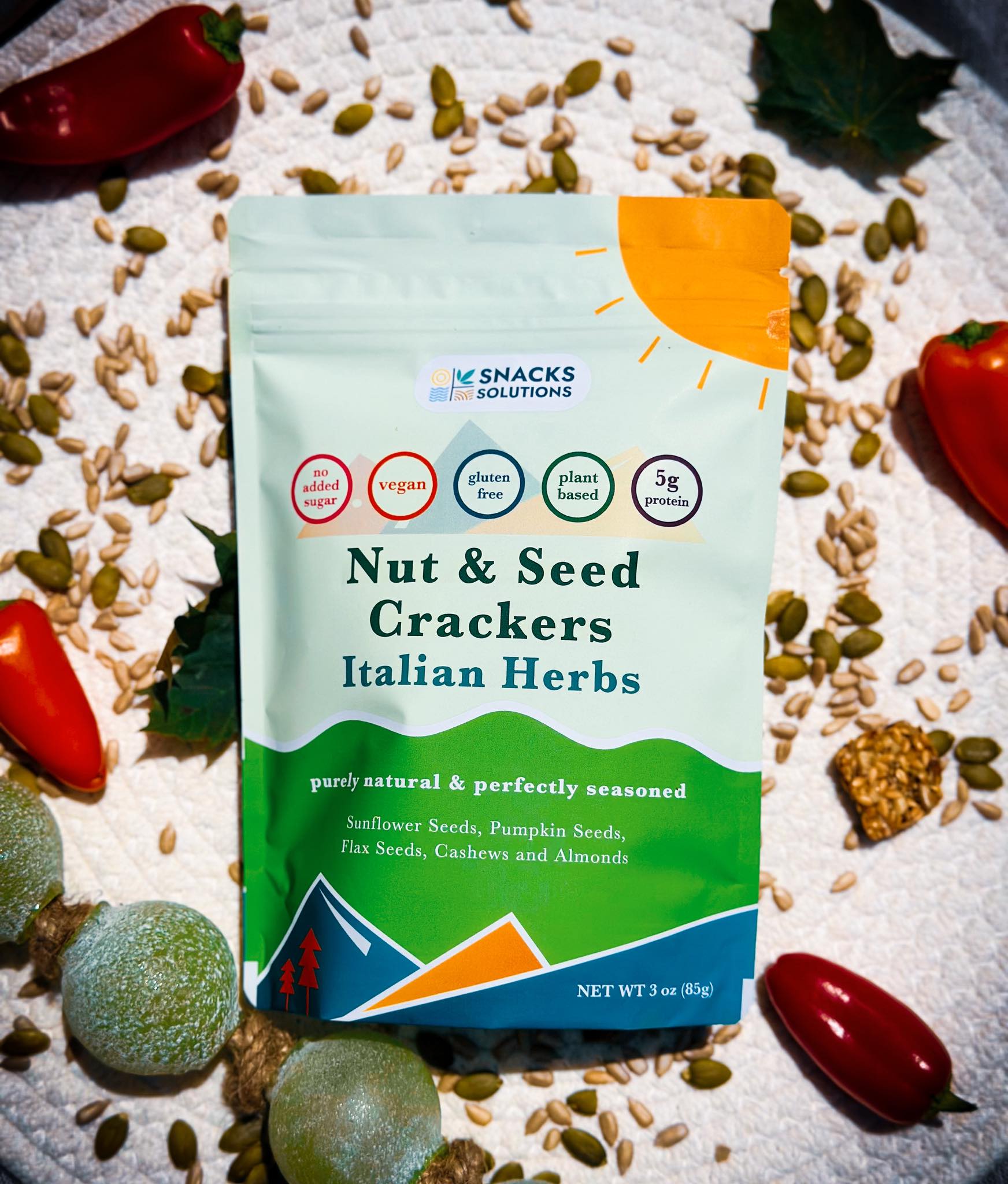 Nut & Seed Crackers – Italian Herbs