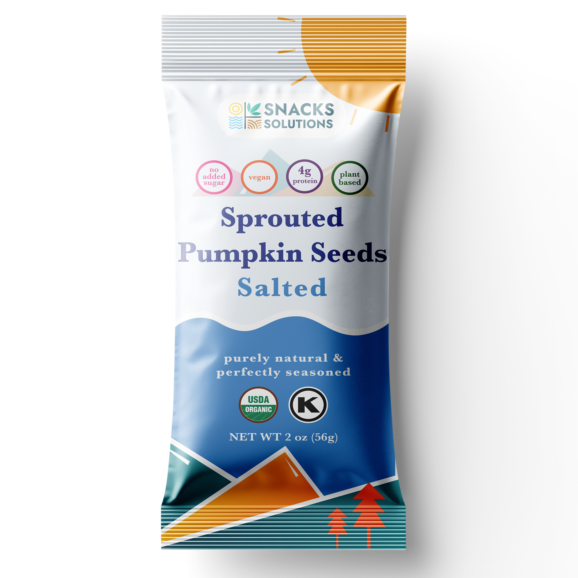 Sprouted Pumpkin Seeds – Salted (Snack Pack)